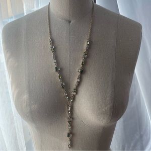 ✨Stunning Vintage Princess Necklace Embellished with Green Stones ✨